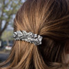 American Artisan Oberon Oak Leaf Pewter Hair Barrette
