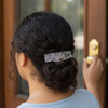 Art Nouveau Pewter Metal Hair Barrette Made in USA