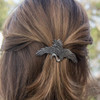 Designer Pewter Bird Hair Barrette