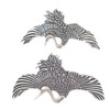 Flying Crane Bird French Clip Barrette 2 Sizes