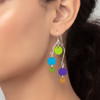 Multicolor Polka Dot Dance Earrings American Handmade