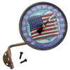 Copper Dial 4" Thermometer with USA Flag Art