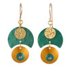 Teal Tango Art Pop Earrings Handmade in the USA