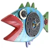 Whimsical Painted Fish Wall Clock Made in USA
