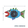 Whimsical Hand-Painted Fish Wall Clock
