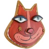 Red Cat Face Handmade Wall Art by E. Drumm