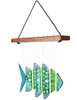 Fused Glass Fish Wind Chime: Tropical Turquoise