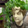 Vintage Goddess Head Concrete Wall Planter