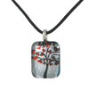 Dichroic Glass Pendant - Heart Tree