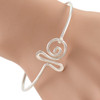 Aria Swirl Hand-Forged Sterling Silver Easy-Clasp Bracelet
