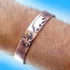 Bear Rustic Copper Cuff Bracelet