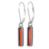 Modernist Pewter and Resin Orange Stack Earrings