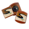 Hardwood Pocket Compass - Padauk Wave