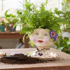 Teyros American Made Ceramic Floral Face Planter