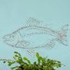 Aluminum Wire Salmon Wall Sculpture