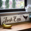 Reclaimed Barnwood Sign: Fresh Eggs