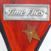 Time Flies Carved Wood Folk Heart Clock