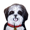 Tail-Wagging Dog Clock: Black and White Shih Tzu