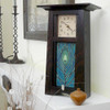 Tall Craftsman Clock with Peacock Tile