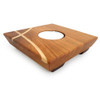 Cherry Wood Tea Light Candle Holder