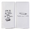 Perfect Pairings Kitchen Towel Set: Whimsical Baker's Quotes