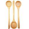 American Hardwood Utensils: Long-Handle Mixing/Serving Spoons Set