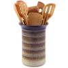 Stoneware Pottery Utensil Holder in Mocha Cream