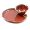 Stoneware Chip and Dip Platter in Red Delicious