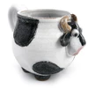 Handmade Stoneware Pottery Cow Mug
