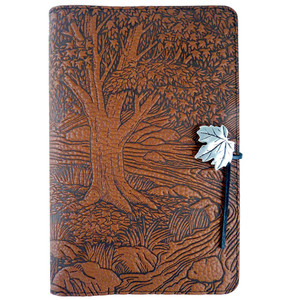 Embossed Leather Journal: Creekside Maple