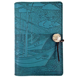 Embossed Leather Journal: Van Gogh Boats