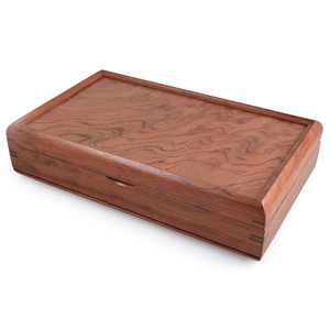 Walnut Wood Craftsman Valet Box with Burl Lid | Made in the USA