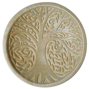 Textured Stoneware Accent Dish: Wondrous Tree