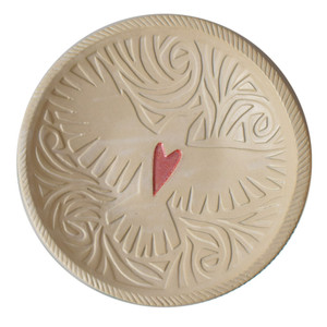 Textured Stoneware Accent Dish: Soaring Bird