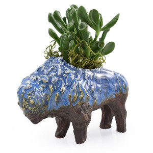 Ceramic Bison Small Succulent Planter