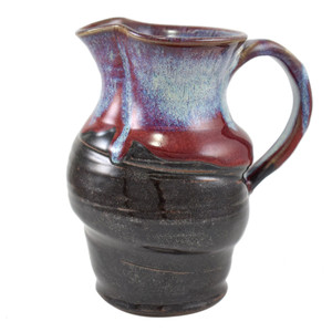 Dark Raspberry Ribble Stoneware Pottery Pitcher