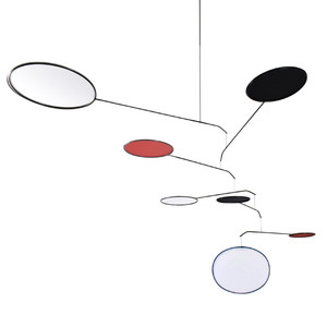 Red Black White Lumen Modern Art Mobile