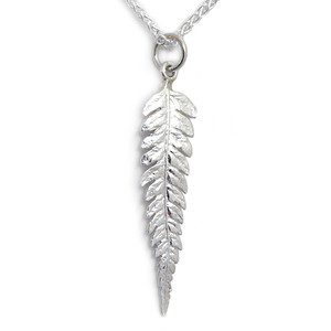 Sterling Silver Fern Leaf Necklace