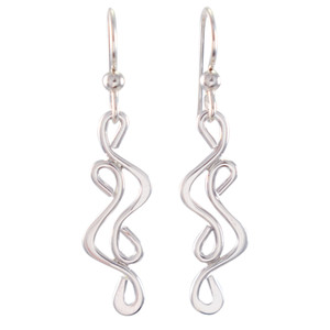 Aria Wave Hand-Forged Sterling Silver Earrings