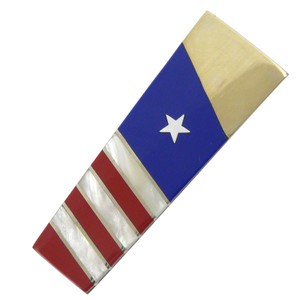 Gemstone Money Clip: American Flag Motif