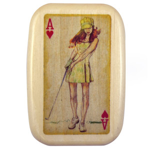 Golfer Tee Caddy Box, Female Version