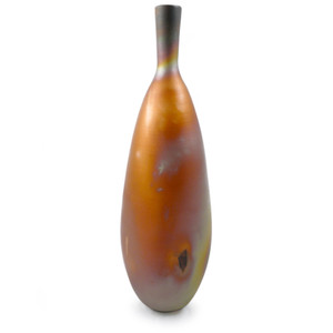 Copper Patina Tall Bottle Vase
