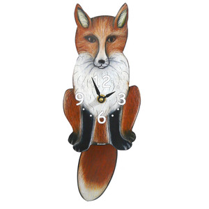 Tail-Wagging Fox Clock