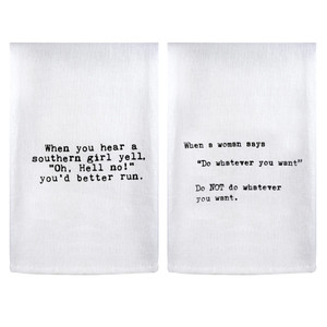 Perfect Pairings Kitchen Towel Set: Southern Girls Quote