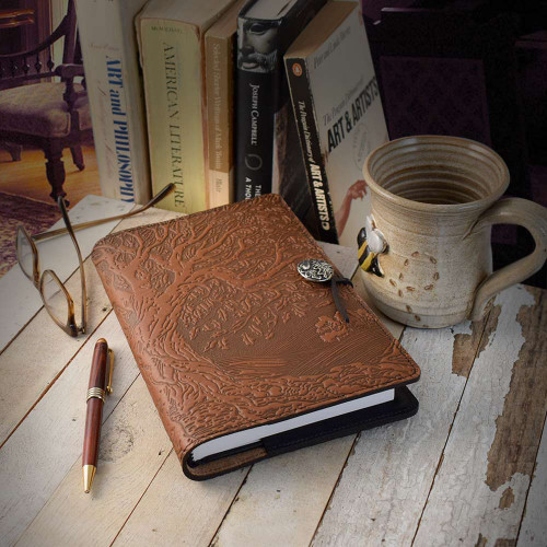 Evergreen Forest Refillable Embossed Leather Writing Journal