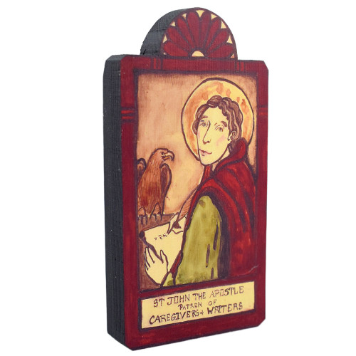 St John the Apostle Patron Saint Retablo Plaque Made in the USA