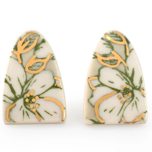 Magnolia Blossom Arch Post Earrings