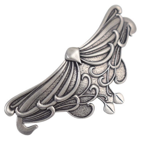 Nouveau Cascade Britannia Pewter French-Style 80mm Hair Barrette