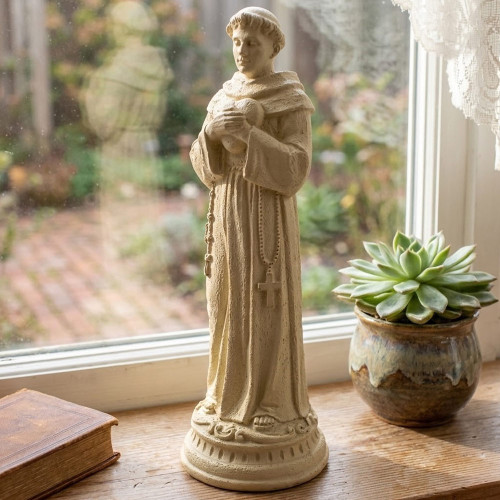 St Anthony Cast Stone 10" Figure