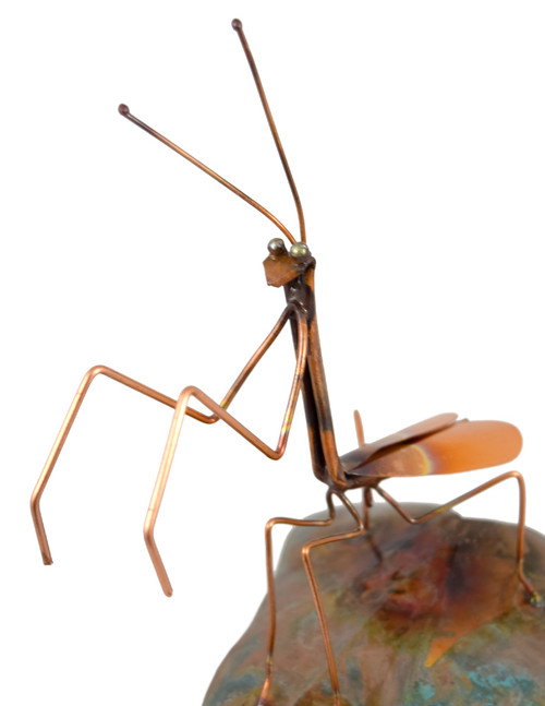Copper Praying Mantis Garden Stake | Modern Artisans